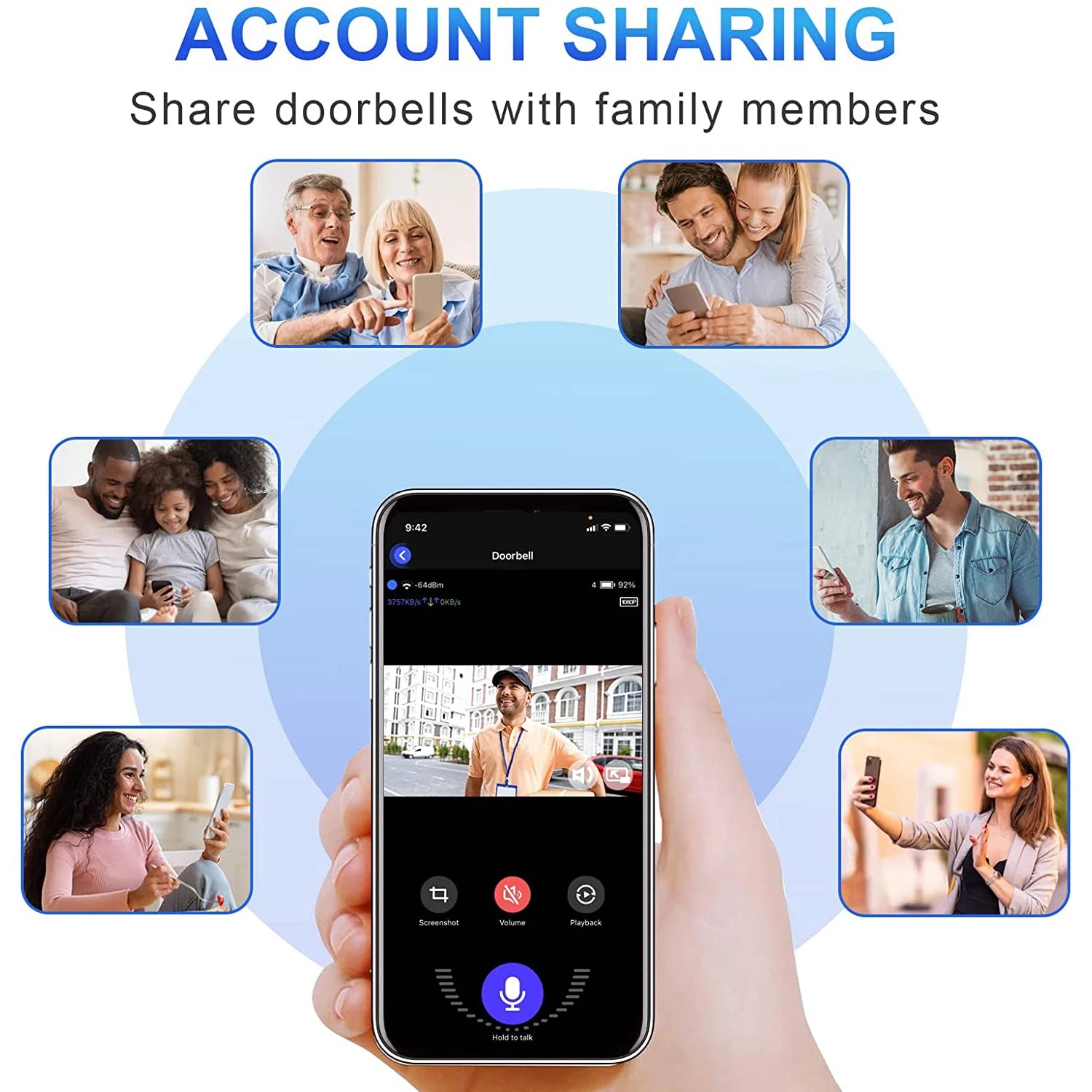 Smart 1080p Wi-Fi Video Doorbell – Motion Detect & Night Vision