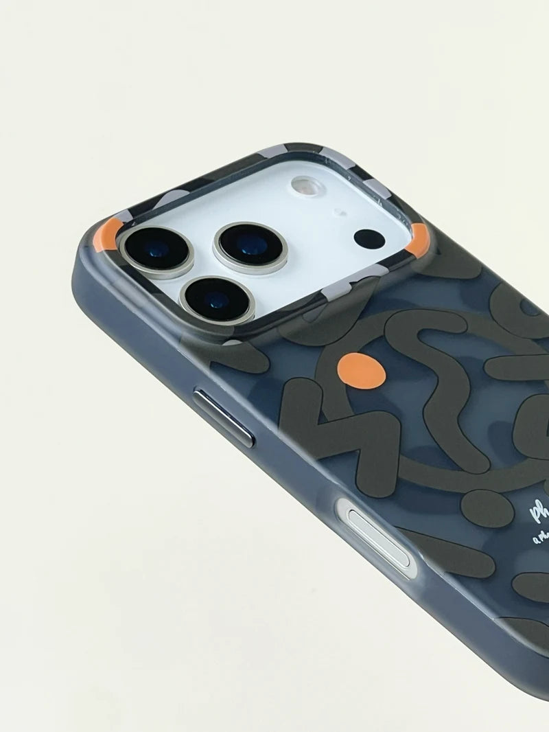 Geometric Graffiti MagSafe iPhone Case – Shockproof