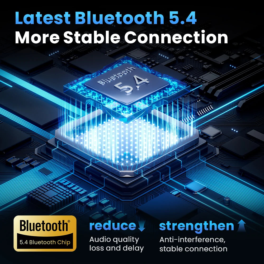HAYLOU Mori Pro ANC Wireless Earbuds Bluetooth 5.4 Headphones 43dB Hi-Res Audio Noise Cancellation 6 Mics Earphones 28Hrs