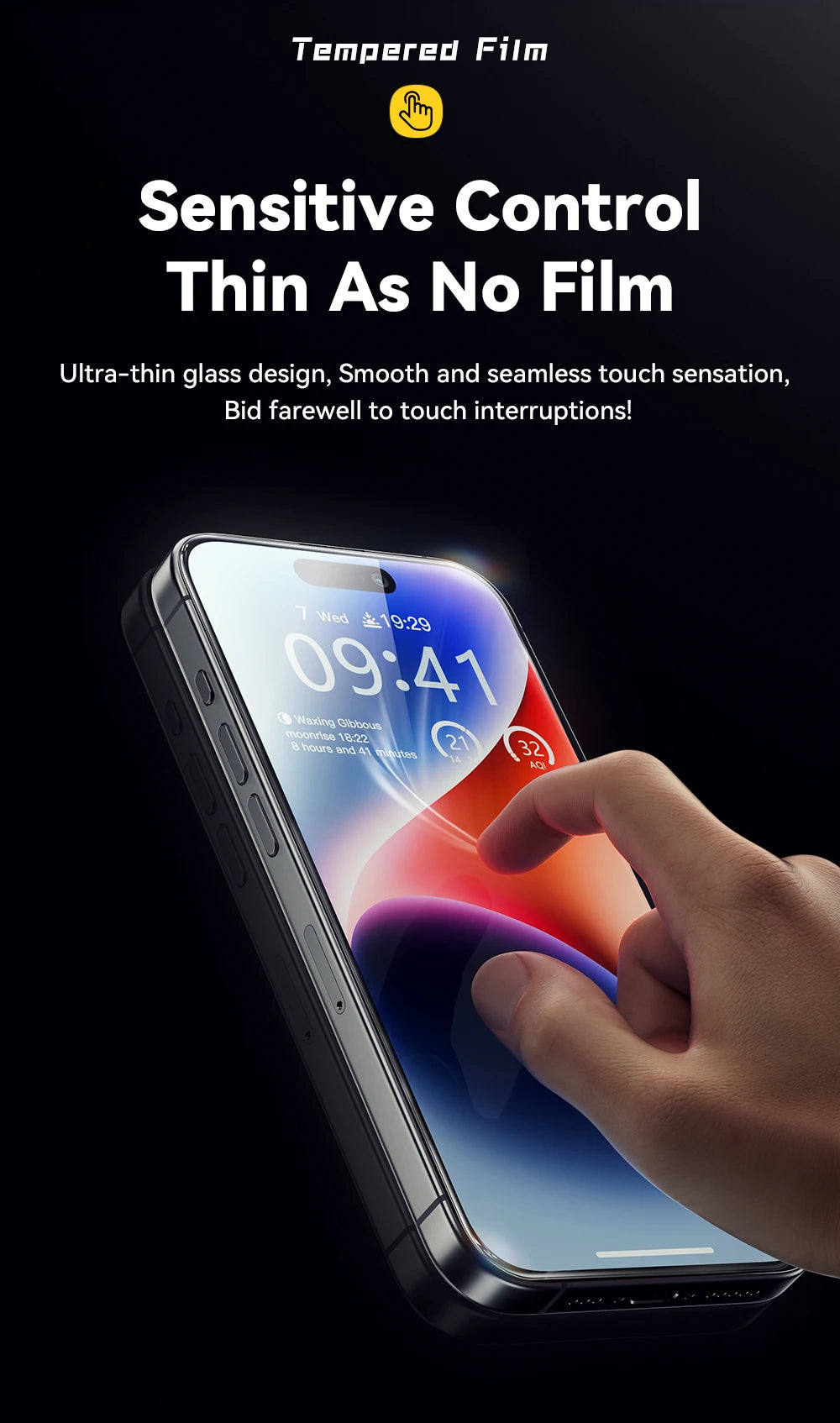 Essager Screen Protector for iPhone 15 14 13 Pro Max Ultra Slim Dustproof Full Tempered Glass Protection For iPhone 15 Pro Plus