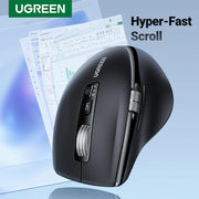 UGREEN Wireless Hyper-Fast Scroll Mouse – Bluetooth 5.4 & 2.4G, Ergonomic, 5000 DPI