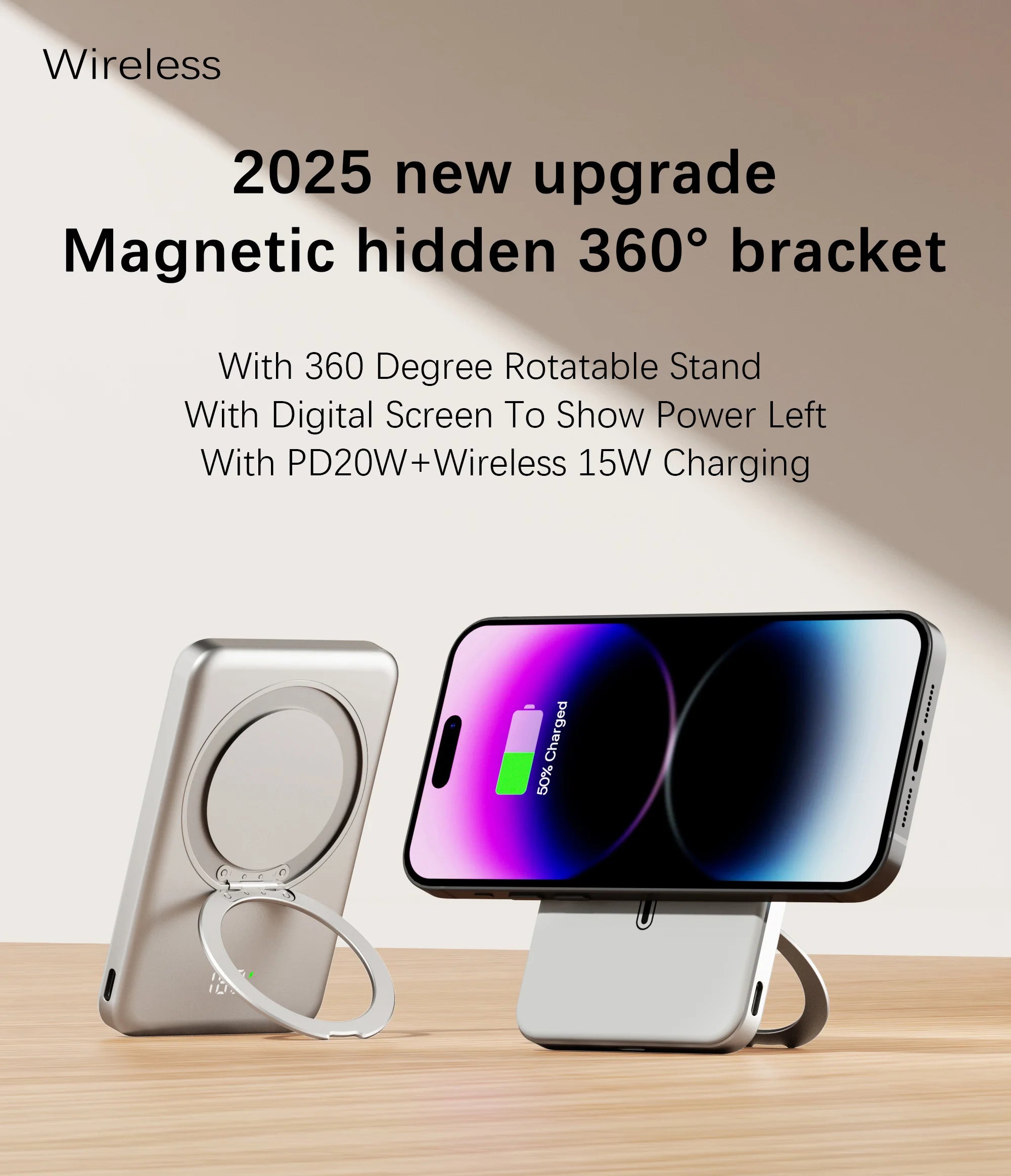 Portable 10000mAh Magnetic Power Bank – 20W Fast Charging for Phones