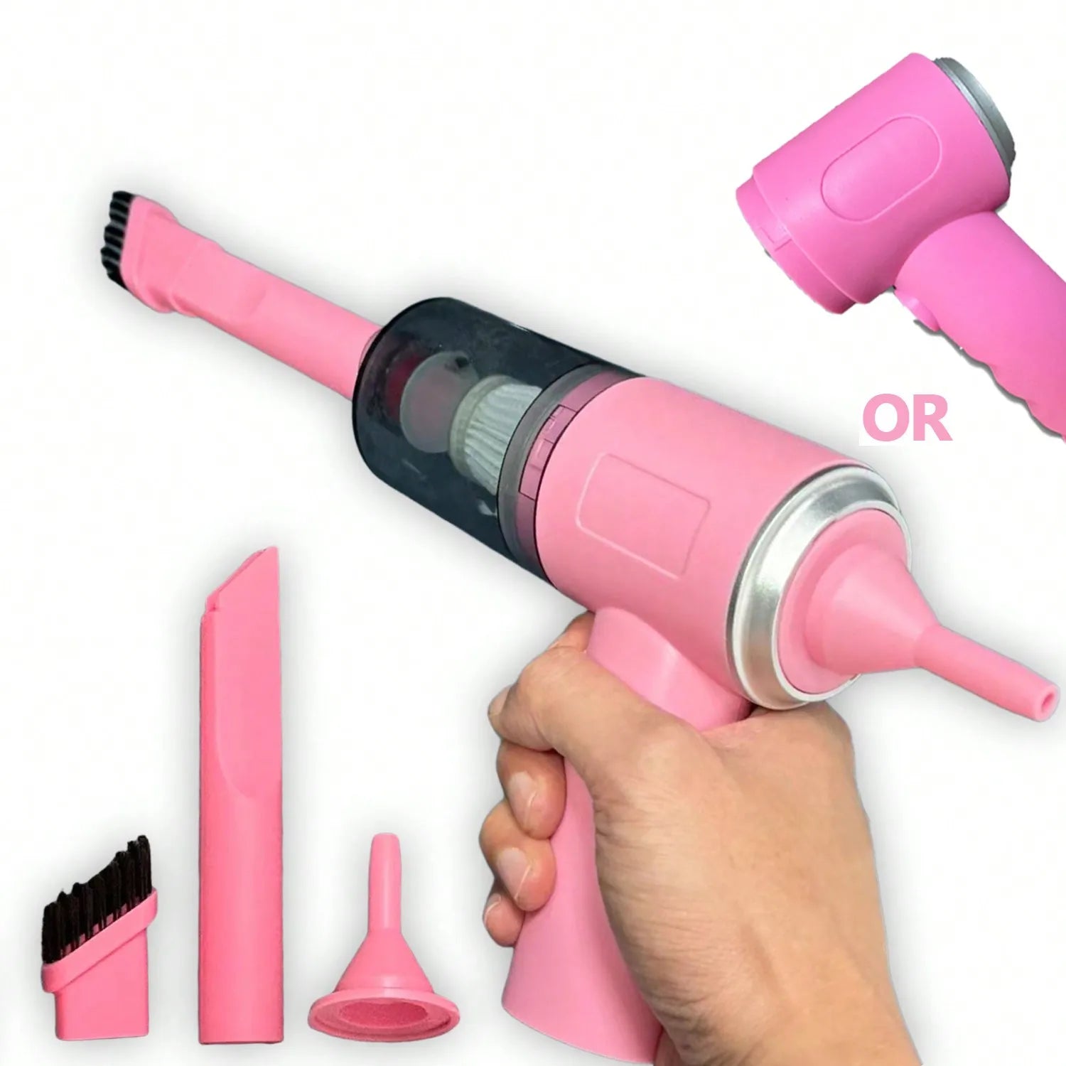 3-in-1 Car & Home Vacuum – USB Rechargeable