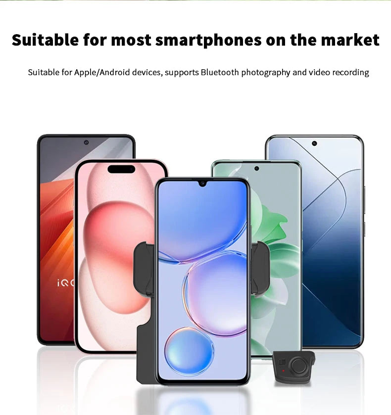 Magnetic SnapGrip Phone Stand – Selfie & Vlogging Tripod with Bluetooth Remote