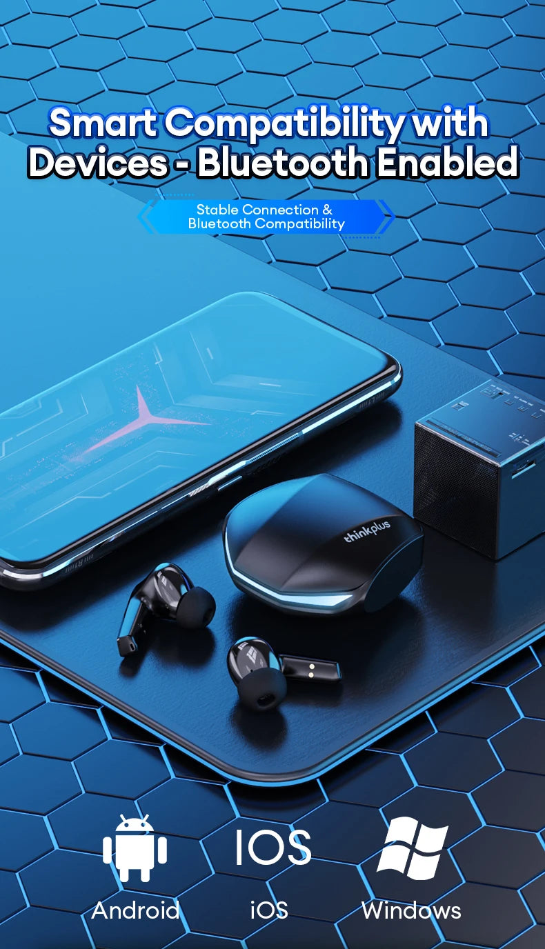 Genuine Lenovo GM2 Pro Bluetooth Earphones Gaming Low Latency In-Ear Wireless Headphones Dual Mode Music Sport Earbuds Headsets