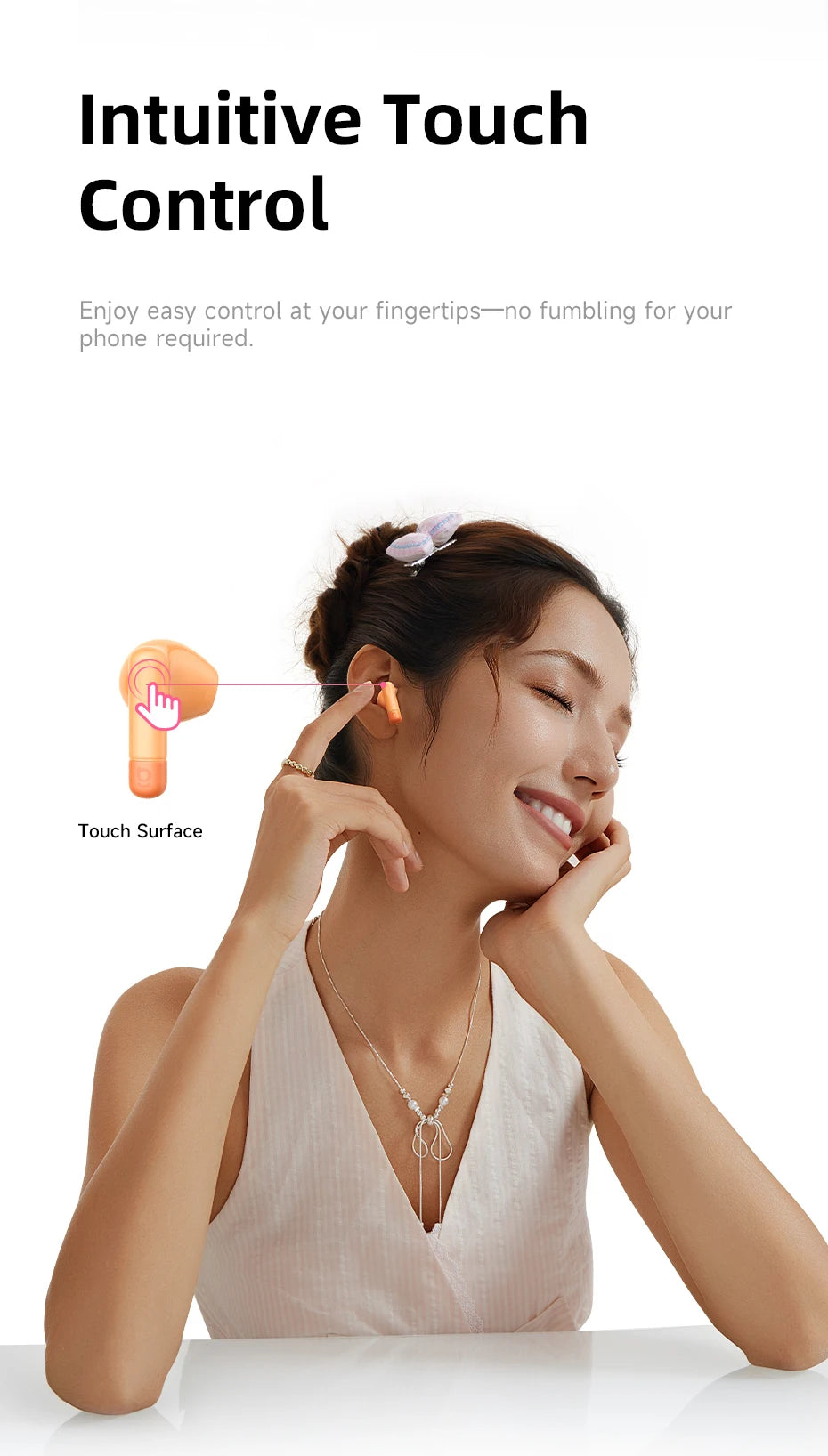 Baseus BS2 Lite True Wireless Earbuds – 40H Playtime, AI Clear Calls, Noise Canceling, IP55