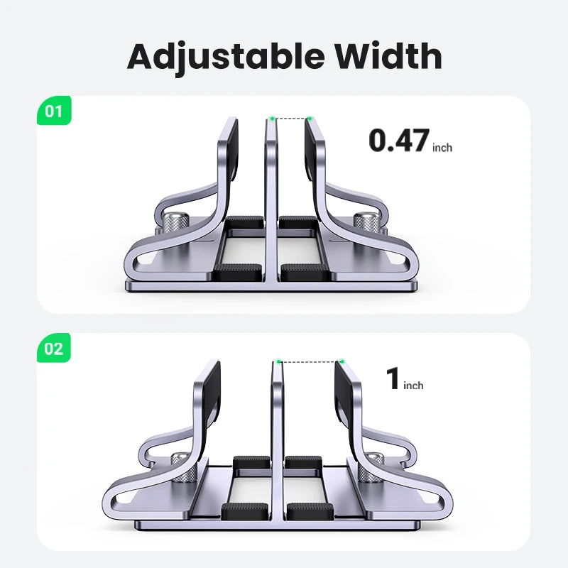 UGREEN Foldable Laptop Stand – Aluminum Vertical Holder for MacBook & PC