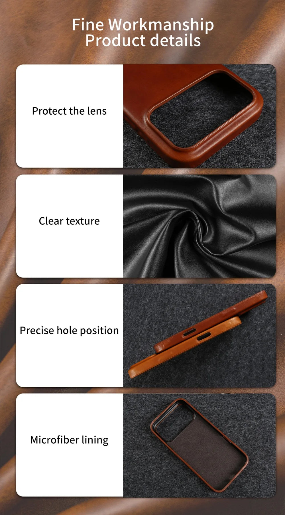 Vintage Waxed Leather iPhone Case – MagSafe Full Cover