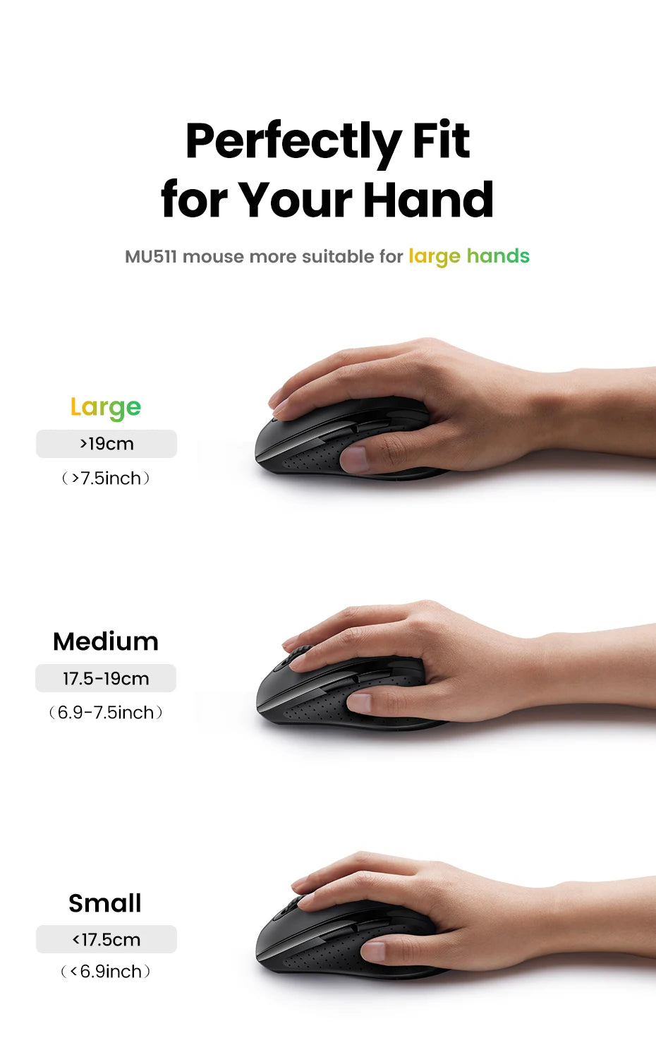 UGREEN Wireless Silent Mouse – 1600 DPI, 2.4GHz USB for PC & MacBook
