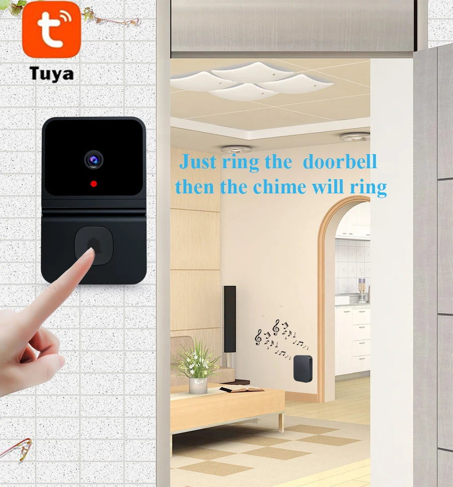 Tuya Wireless HD Doorbell Camera – Motion Detection & Intercom