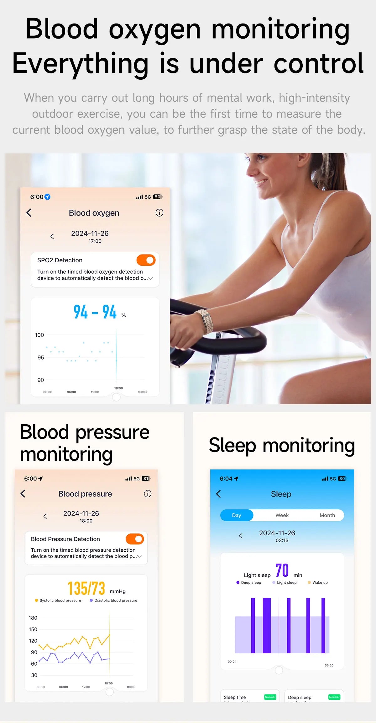 LIGE Smart Watch – Waterproof Fitness Tracker