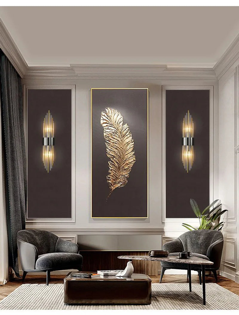 Luxury LED Gold Wall Sconce – Indoor Designer Lighting