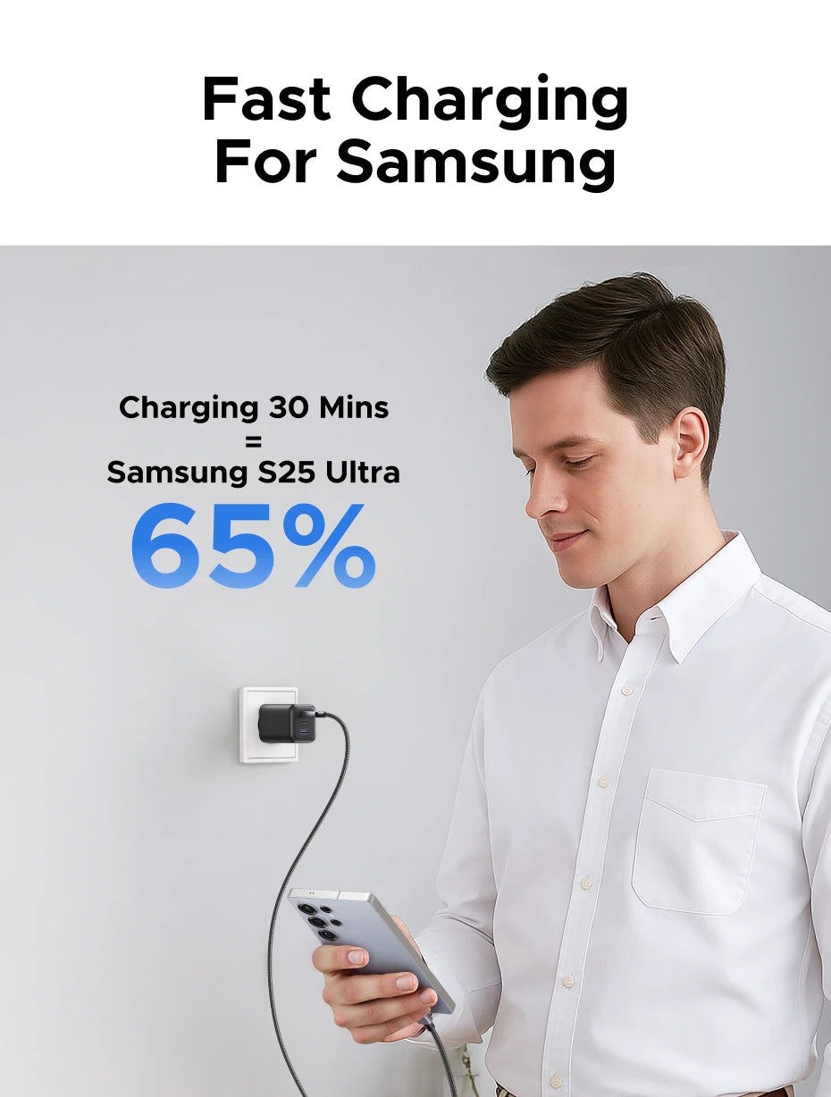 UGREEN 45W GaN USB-C Charger – PD3.0 PPS Fast Charging