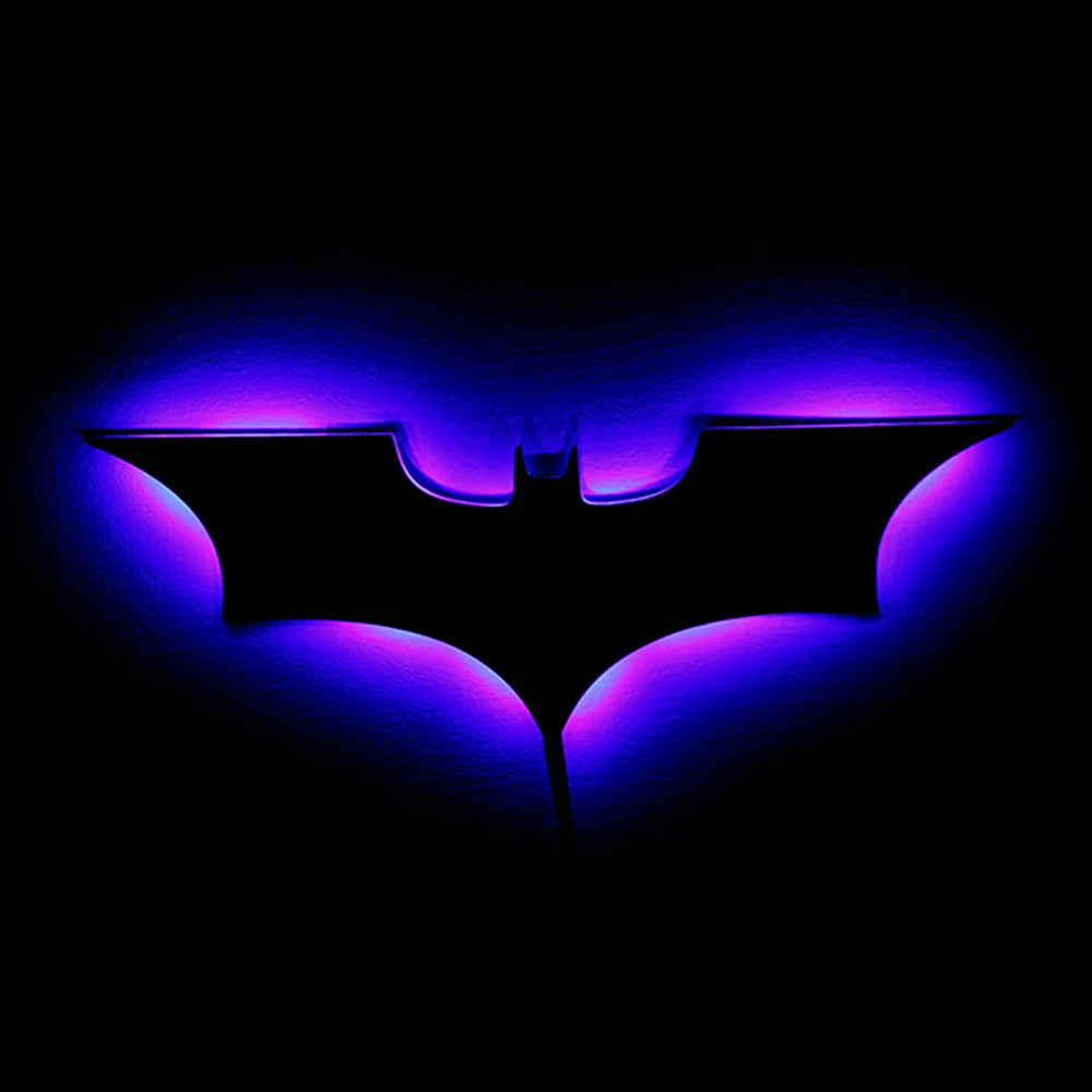 3D Bat Wall Lamp – RGB LED, Remote Control