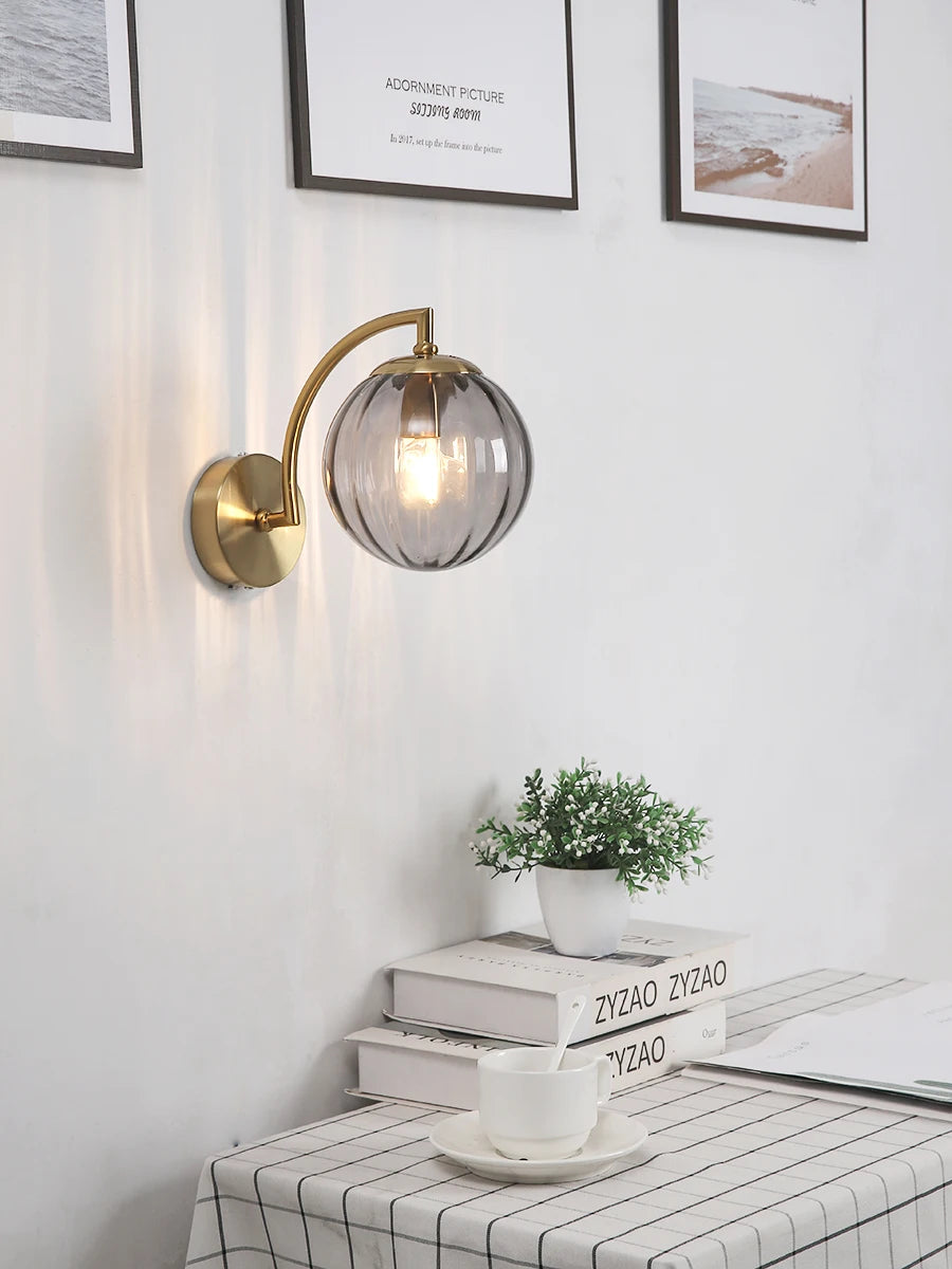 LED Wall Sconce – Minimalist Glass Lamp for Home