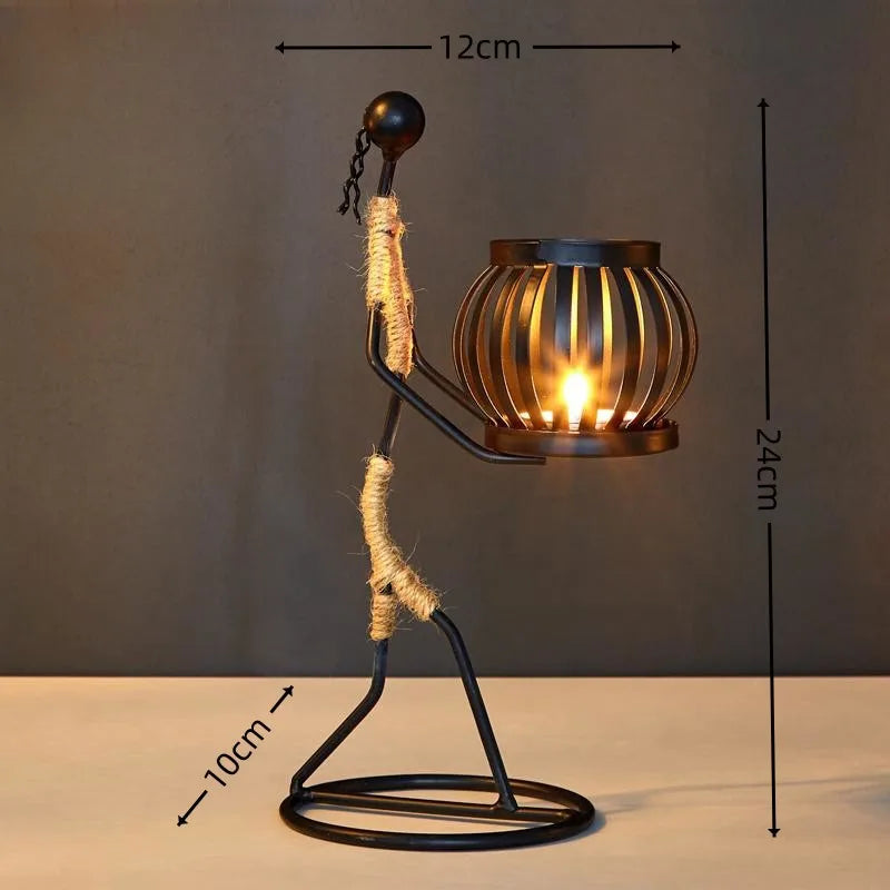 Metal Candlestick Figurine – Nordic Home Decor