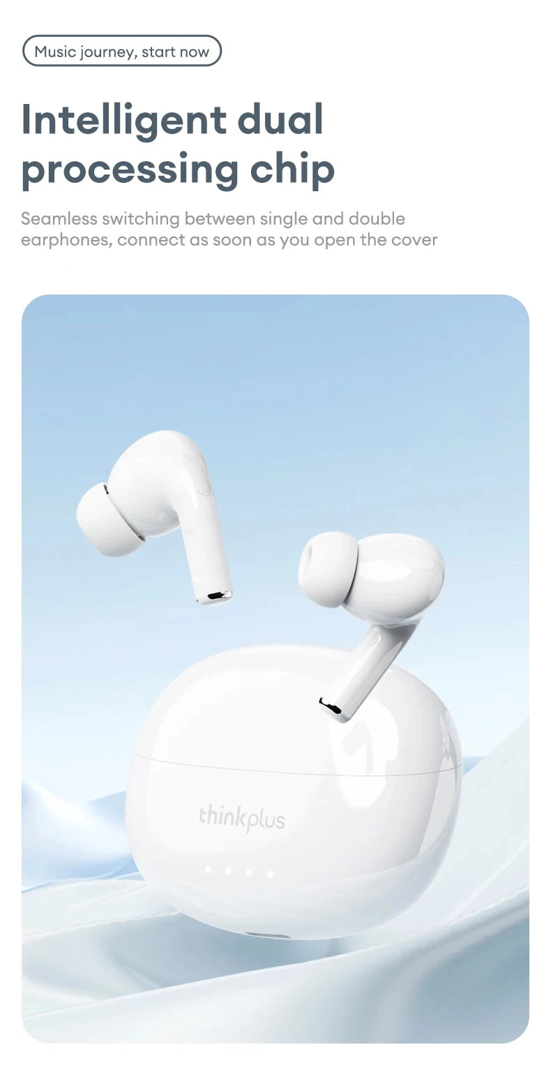 Lenovo LP5 Pro Wireless Bluetooth 5.4 Earphones TWS HiFi Sound Headphones Gaming Sports Earbuds Touch Control with Mic Headset
