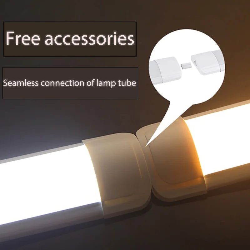 LED Tube Light with Switch – Wired Lighting Strip (10W / 20W Options)