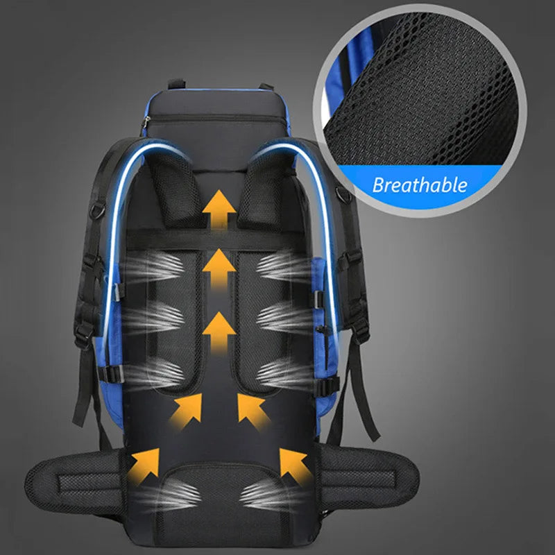 90L Waterproof Hiking Backpack – Large Capacity Camping & Trekking Bag