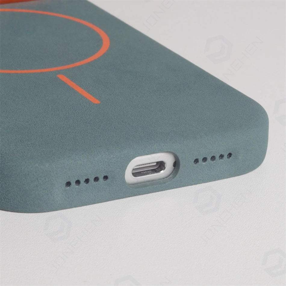 Business Matte Magnetic MagSafe Leather Case for iPhone 15–17 Series & 17 Air