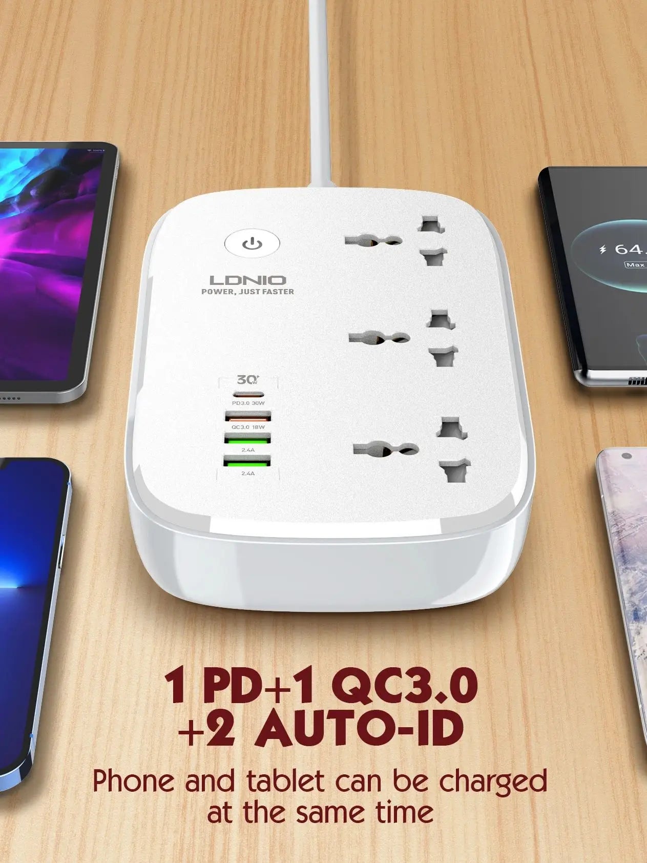 LDNIO WiFi Smart Power Strip – USB PD Ports & Remote Control
