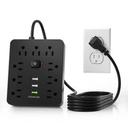 TRANSTON Home & Office Power Strip – 9 AC Outlets with 3 USB Ports
