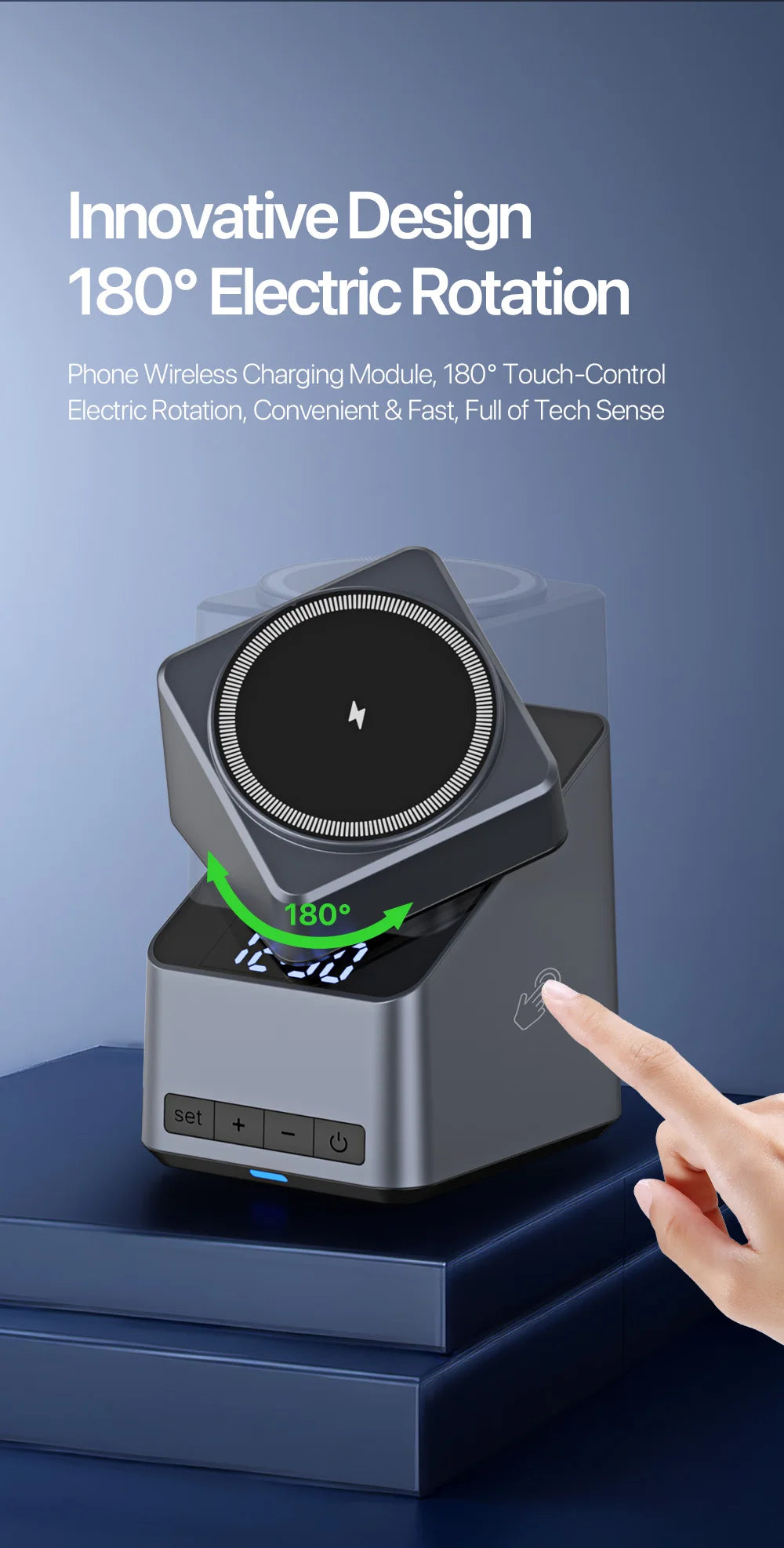 4-in-1 Magnetic Auto-Rotation Wireless Charger – iPhone, Apple Watch & AirPods