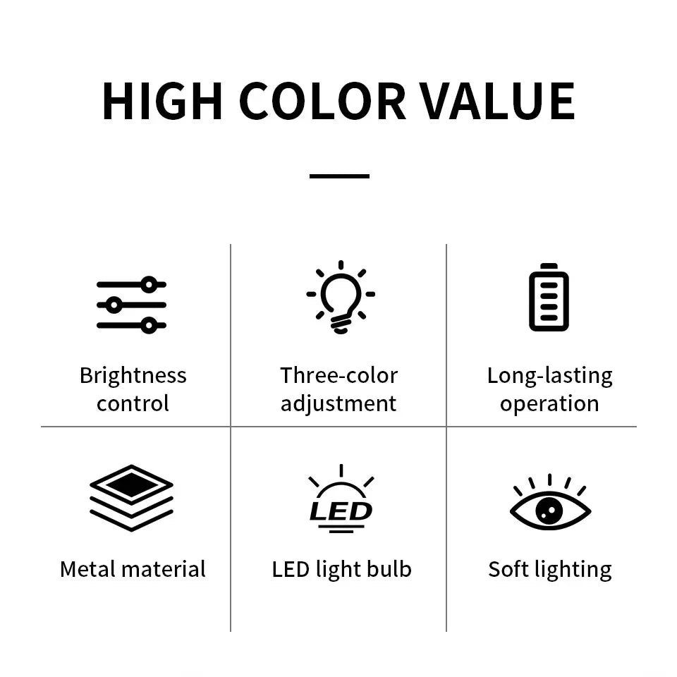Rechargeable Desktop LED Lamp – Touch Control, Dimmable for Home & Hotel