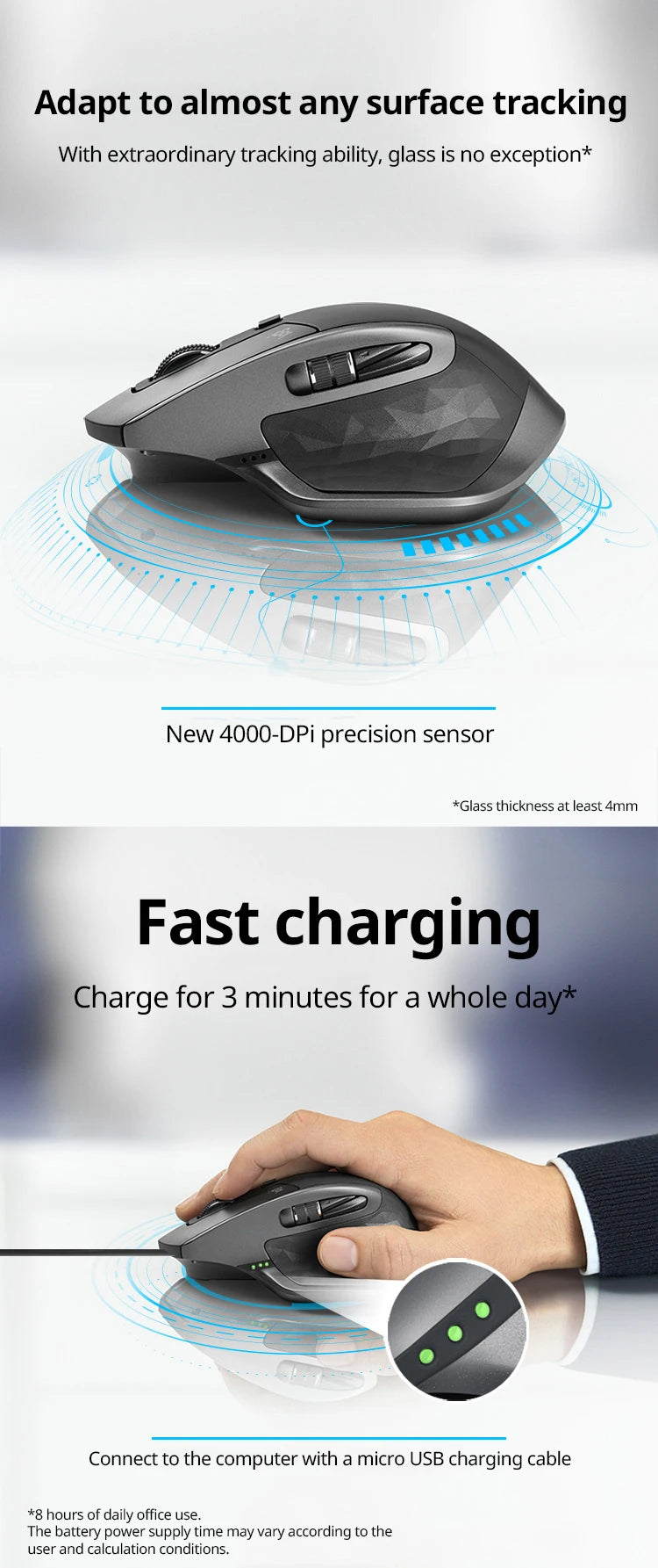 Logitech MX Master 2S Wireless Bluetooth Mouse – Rechargeable, Office & Laptop