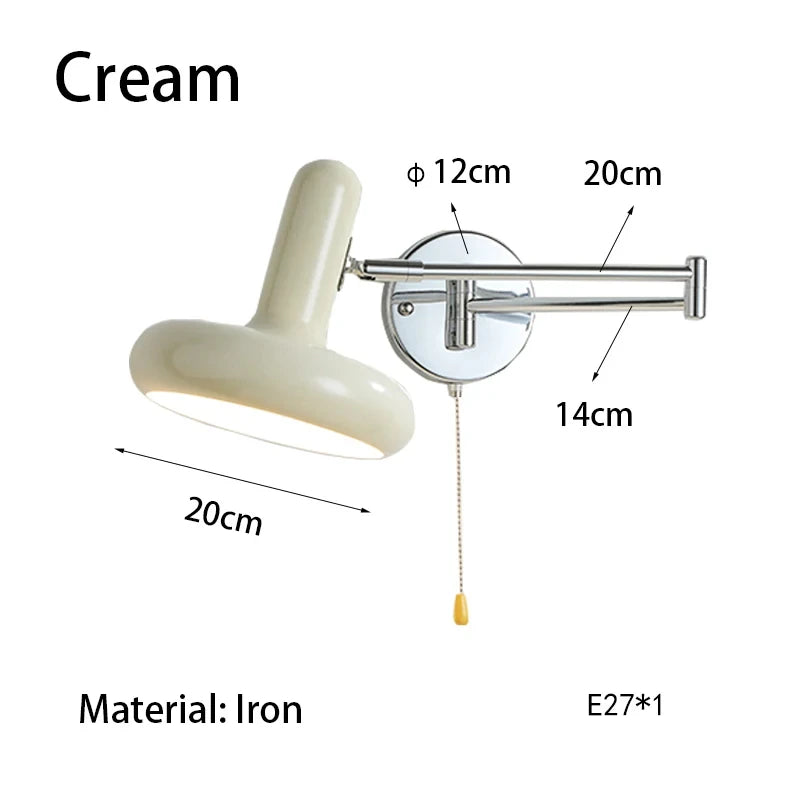 Retractable LED Wall Lamp – Sliding Bedside Lamp