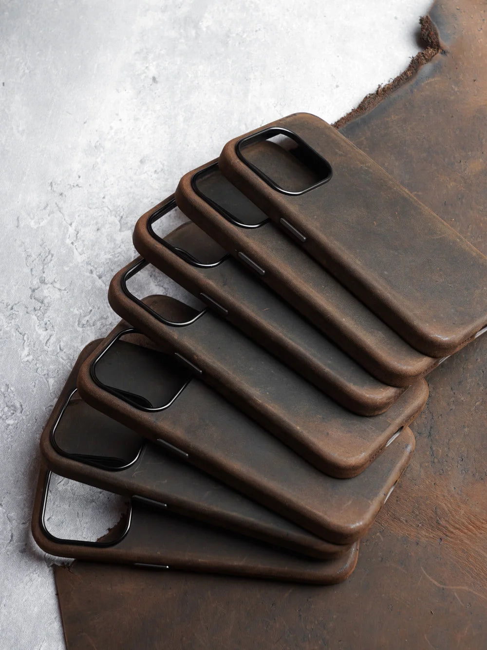 YMW Italian Crazy Horse Genuine Leather MagSafe Case for iPhone 15–17 Series