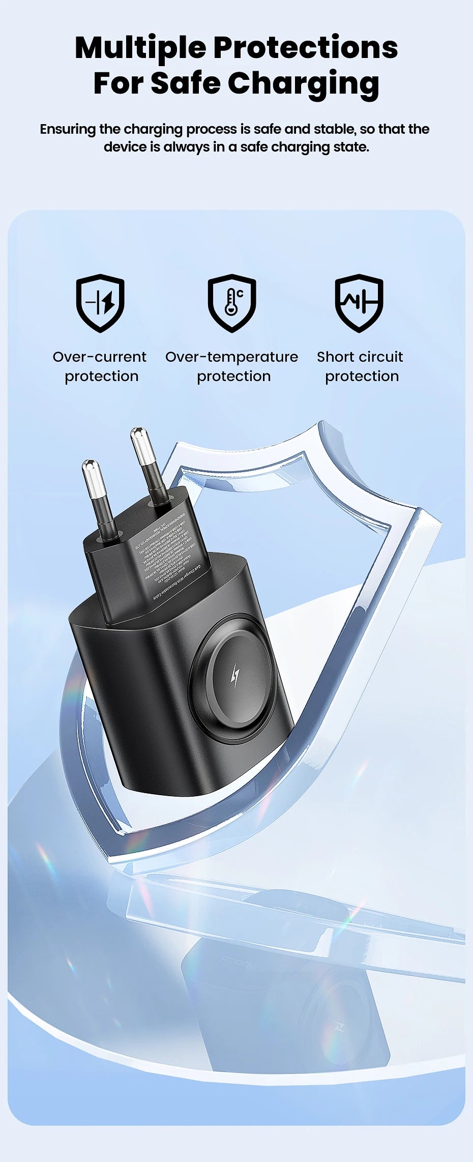 Toocki 3-in-1 GaN Charger – Fast USB-C & Wireless Charging for Phones & Watch