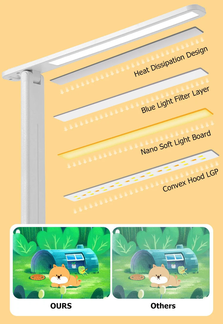 Foldable USB Desk Lamp – Reading & Study Night Light
