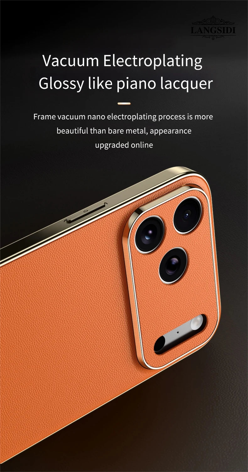 Luxury Leather Protective Case – iPhone 16 & 17 Series