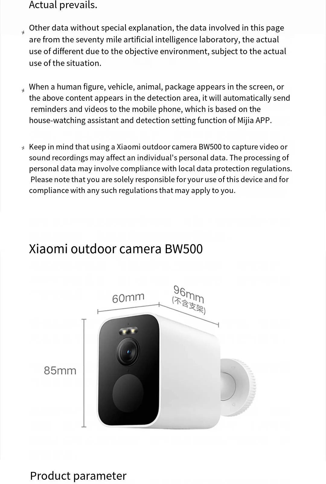 Xiaomi Mijia IP67 Outdoor Camera – 2.5K HD, Long Battery, Night Vision