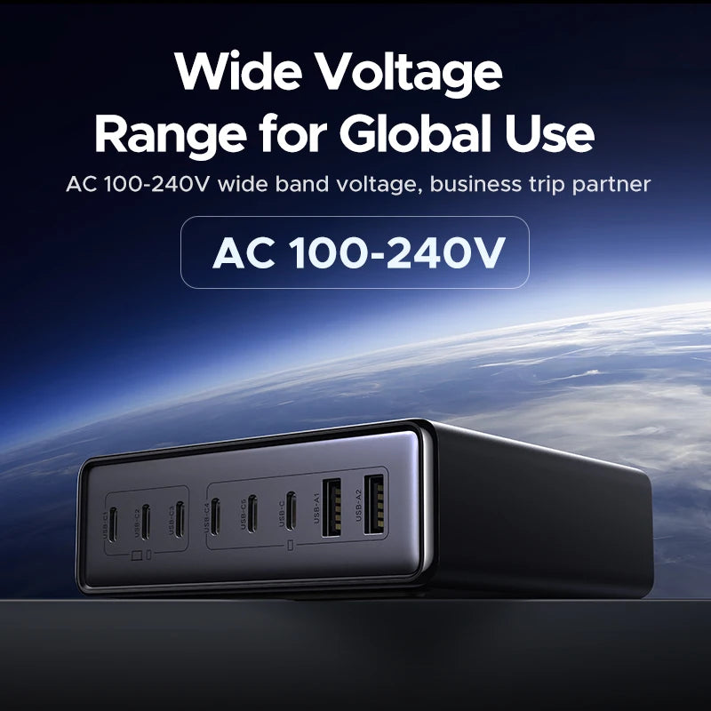UGREEN 200W/100W/65W GaN Fast Charger – Desktop USB-C