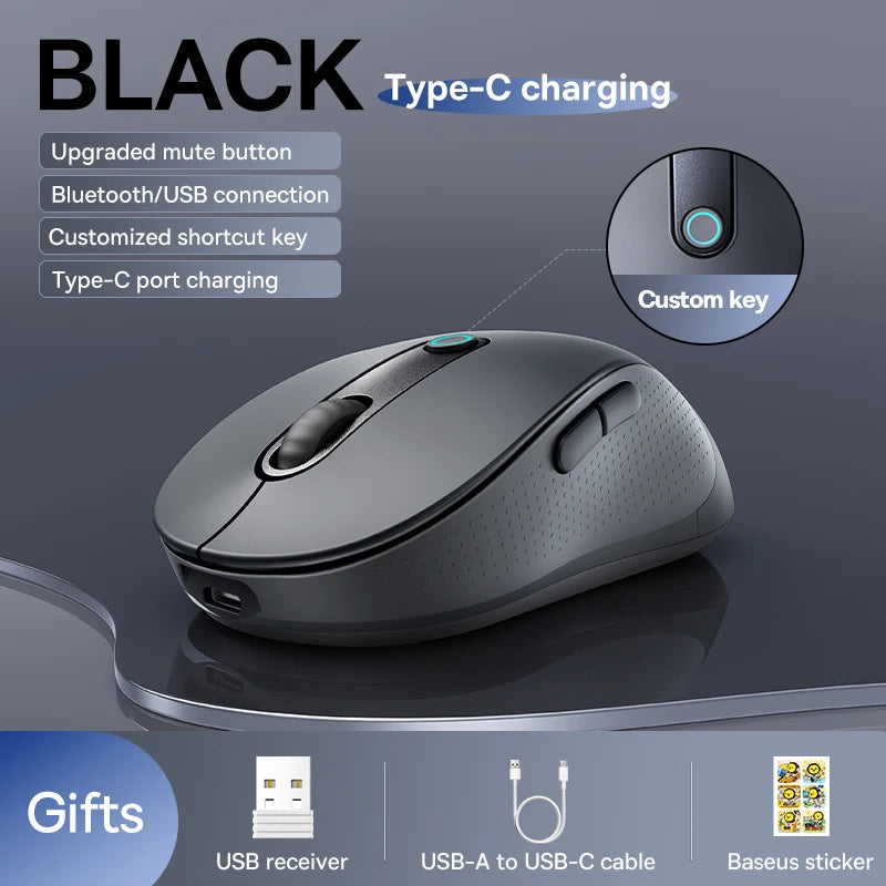 Baseus Wireless Rechargeable Mouse – Ergonomic & Bluetooth