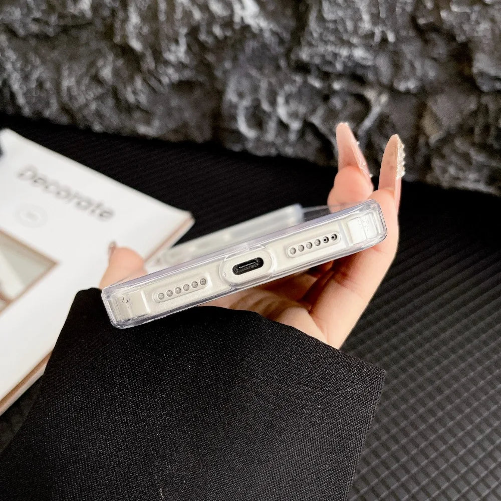 Transparent Original Magnetic Phone Case for iPhone 17 16 15 14 Plus 13 12 mini 11 Pro XS Max XR for Magsafe Acrylic Clear Cover