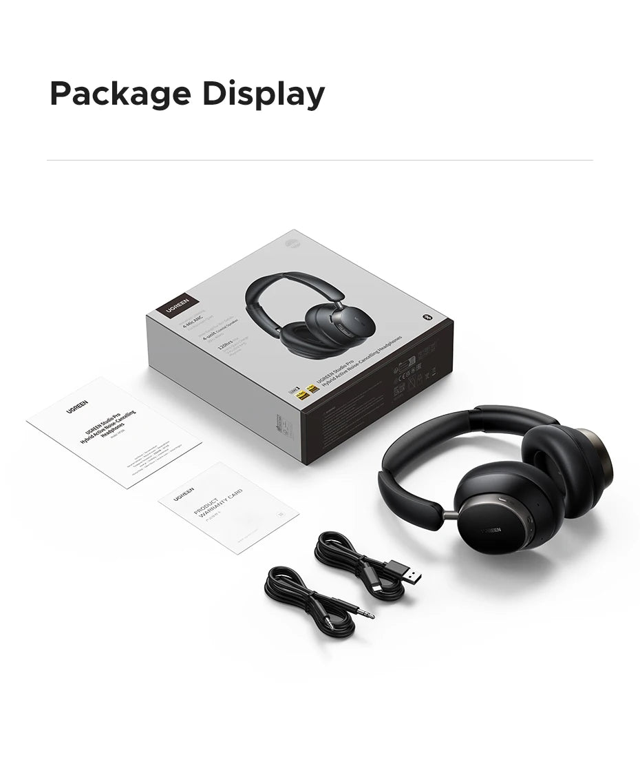 UGREEN Studio Pro Wireless Over-Ear Headphones – ANC, Hi-Res, Bluetooth
