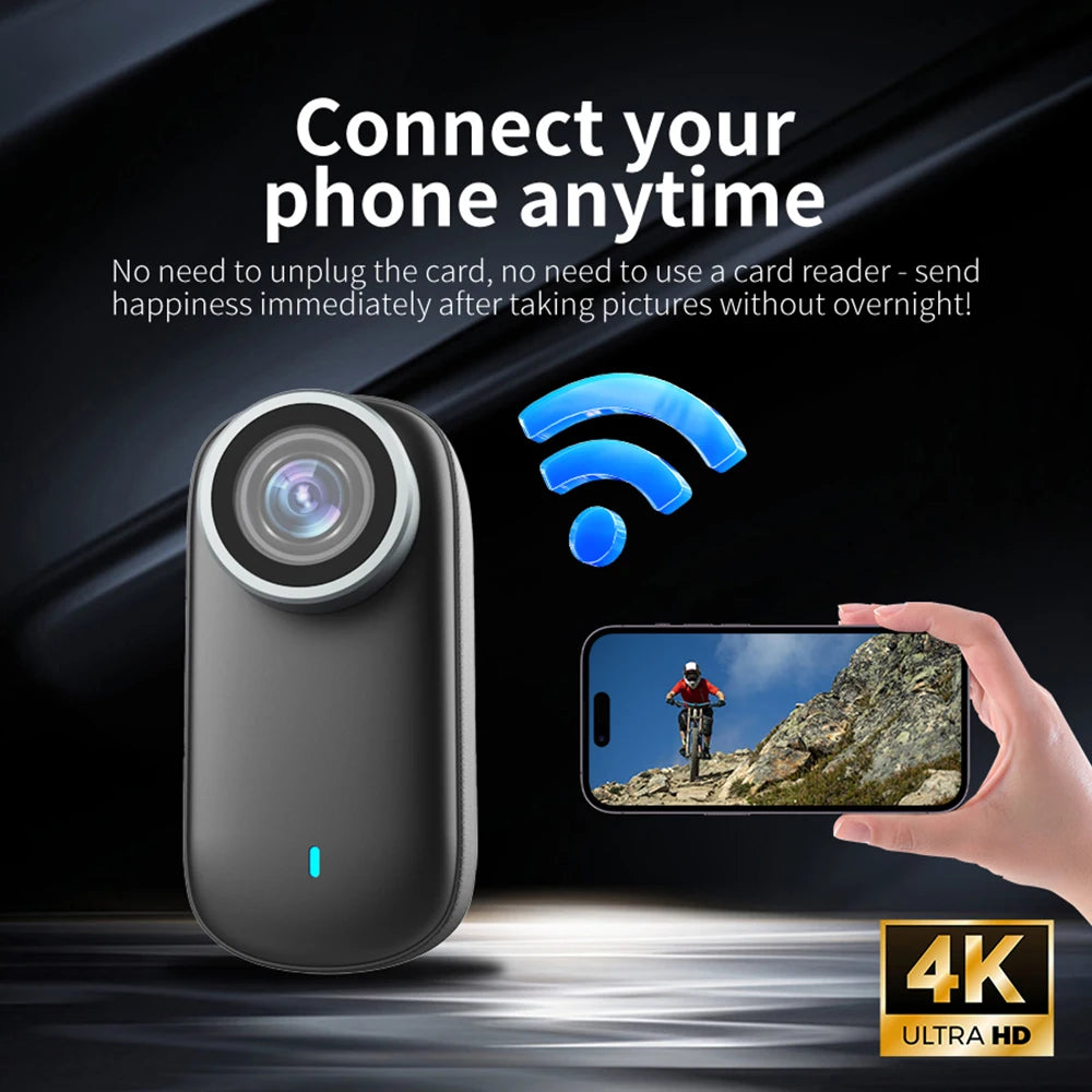 Mini 4K DV Camera – Hotspot, Microphone & 800mAh Battery