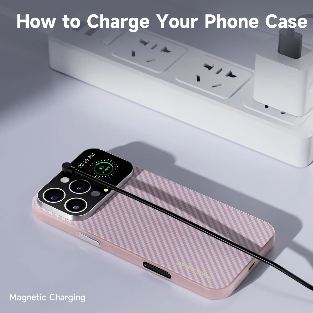 Smart Window Display Phone Case for iPhone 13–16 Series – Custom Video & Music Control