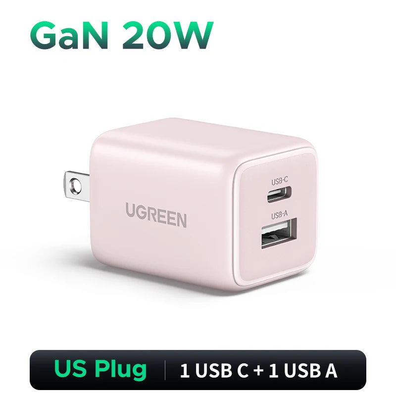 UGREEN GaN USB-C Mini Charger – Compact Charging Performance (Up to 20W Devices)