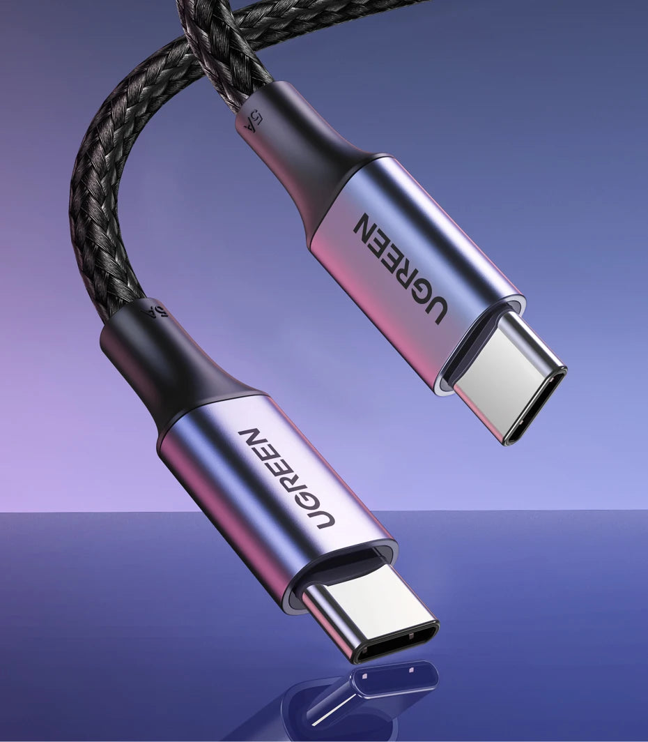 100W USB-C Cable – UGREEN Fast Charging Cord with 5A E-Marker Chip