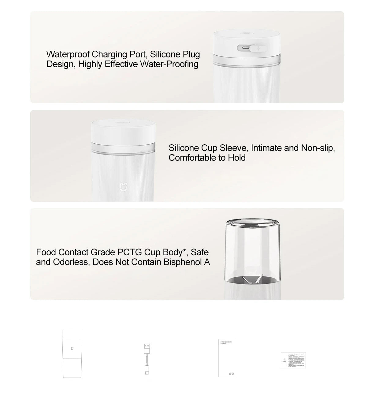 Xiaomi Mijia Portable Juicer Cup 2 – Electric Fruit Blender & Juice Extractor