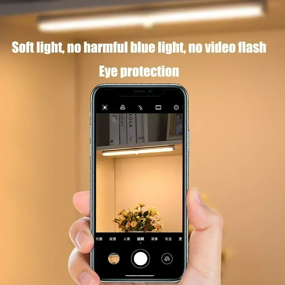 LED Night Light – Motion Sensor, 3 Color Dimming & USB Rechargeable