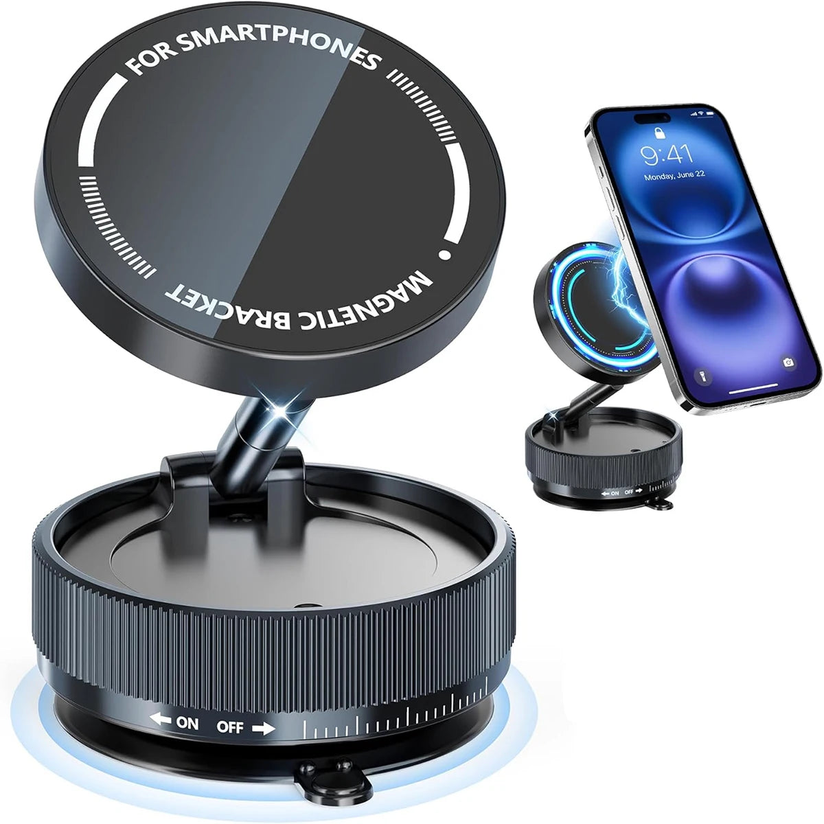 Foldable Magnetic Phone Holder – 360° Rotation