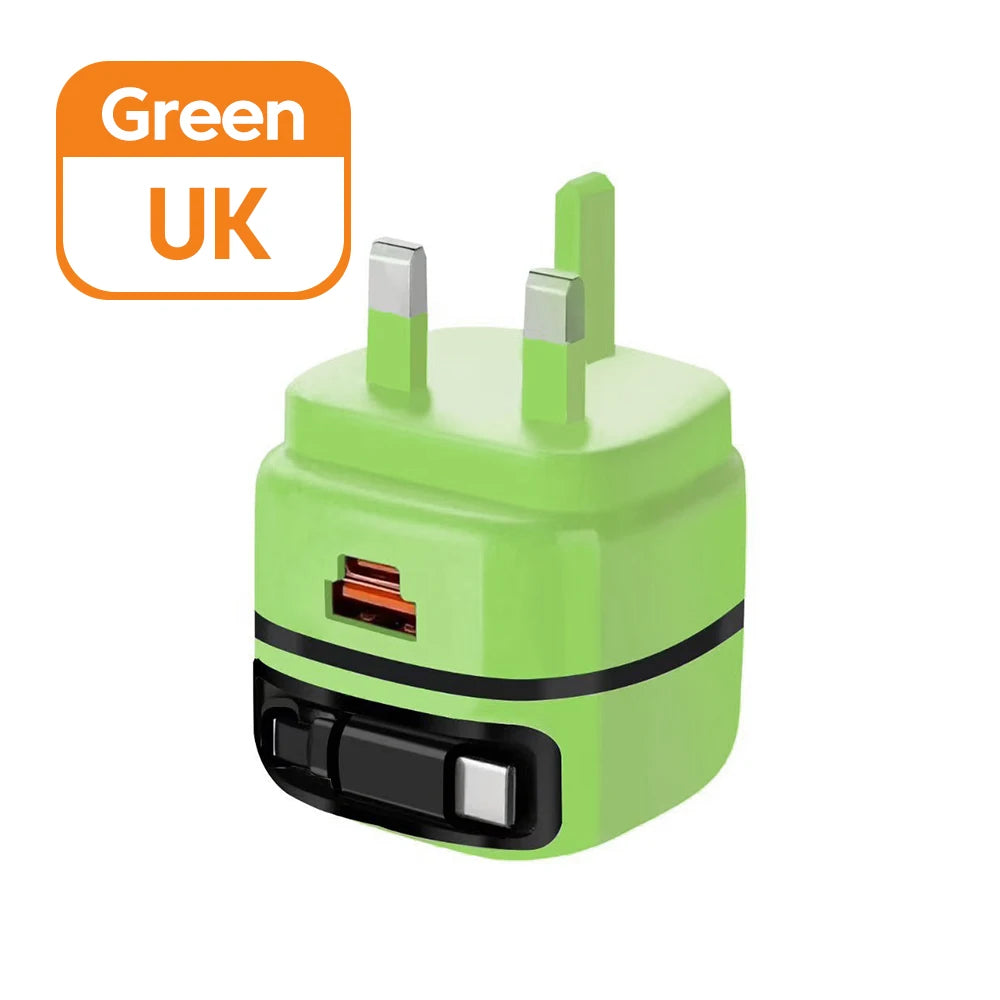 65W USB Type-C Travel Charger – Fast Charging for iPhone, Samsung & Laptops