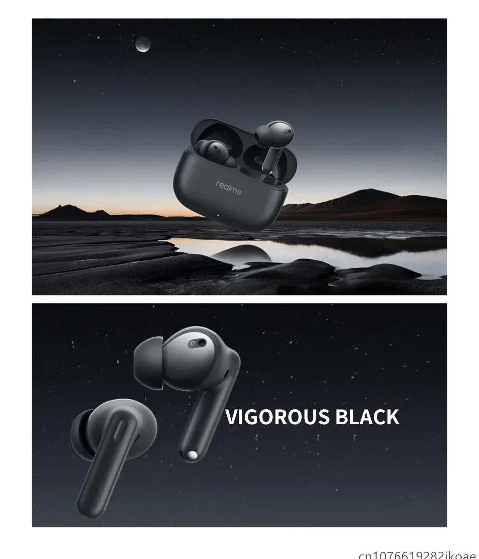 realme Buds T310 Earphones 46dB Active Noise Cancelling HiFi Wireless Headphones Bluetooth 5.4 Game Music Headset Long Standby
