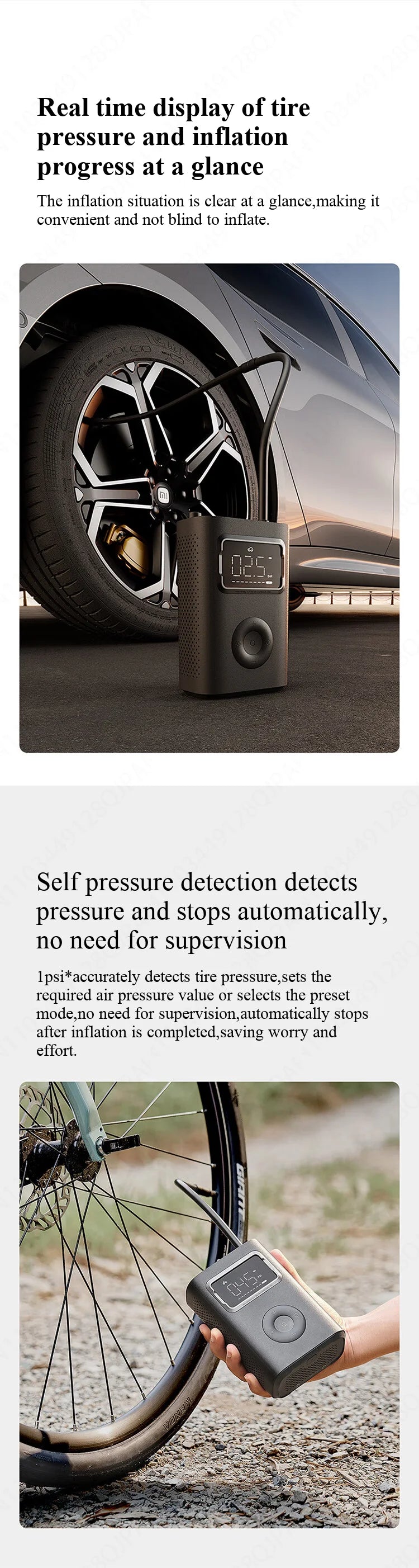Xiaomi Mijia Air Pump 2 Pro – Portable Electric Tire Inflator, 150 PSI