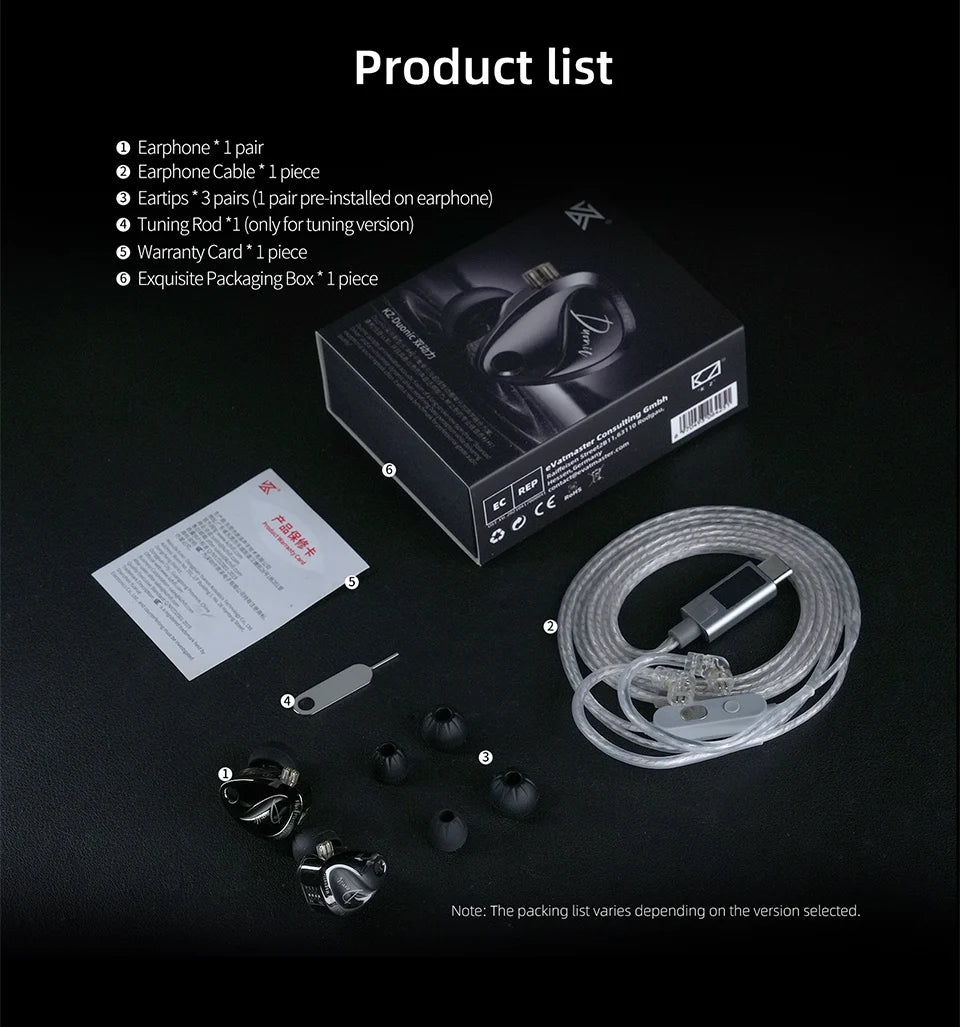 KZ Duonic HiFi IEM – Triple Driver Earphones
